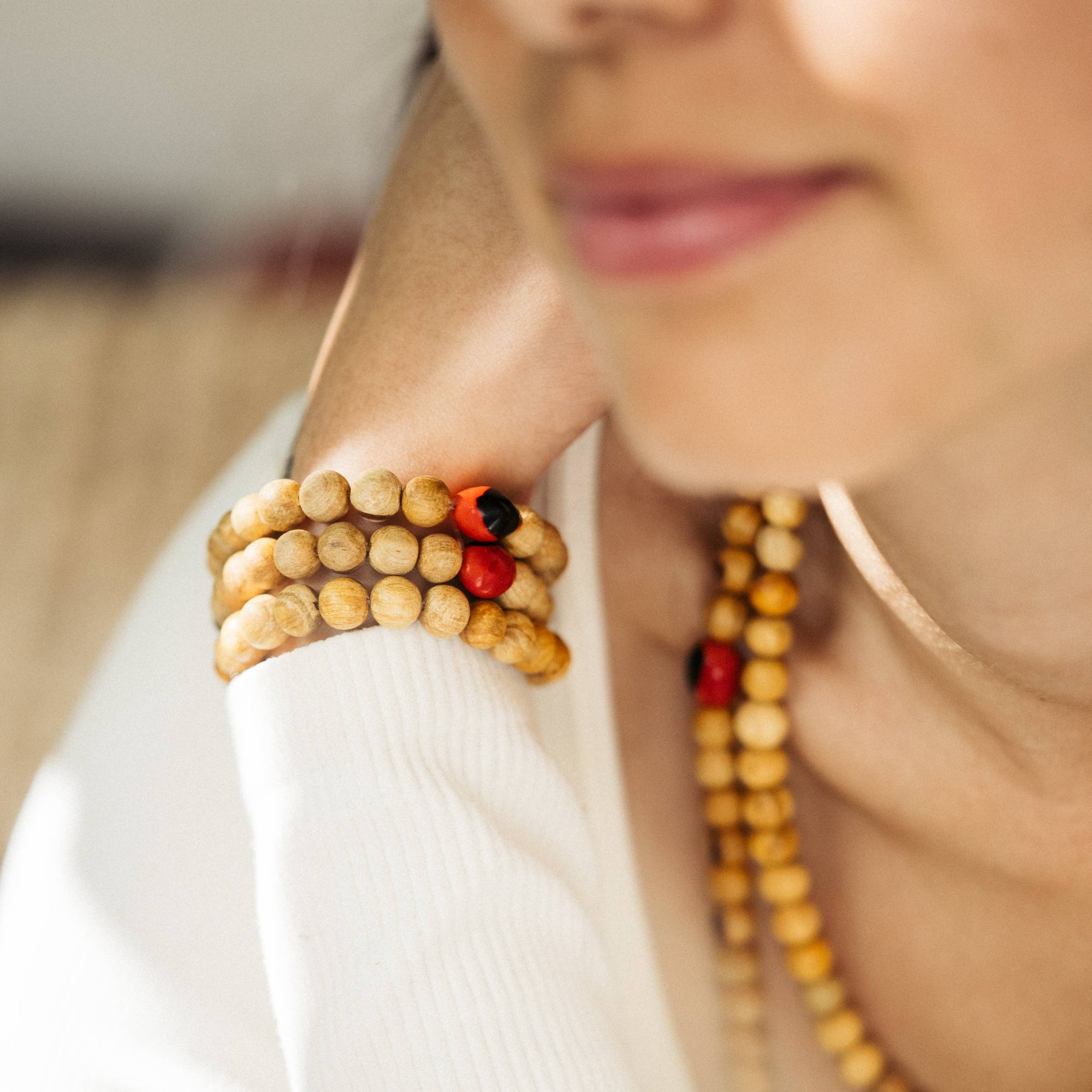 Palo Santo + Huayruro Bracelet: Small