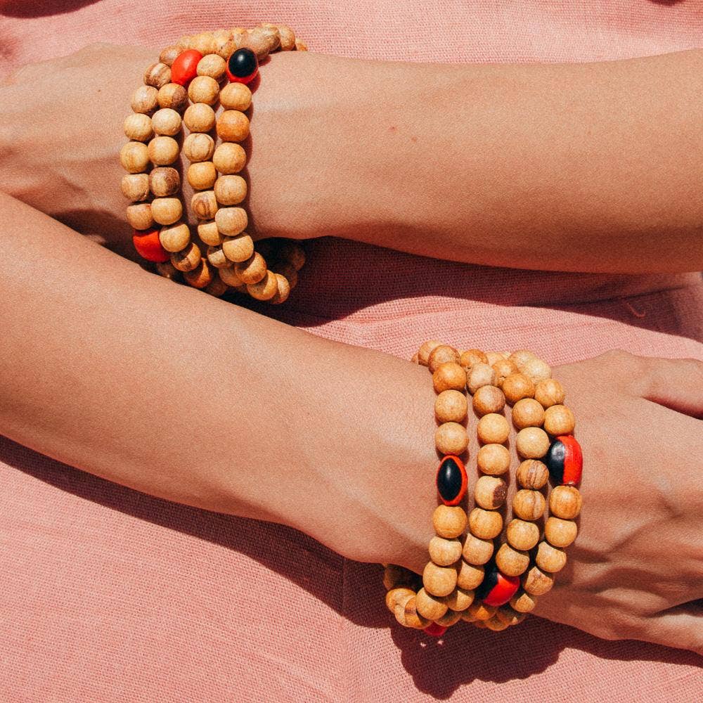 Palo Santo + Huayruro Bracelet: Large