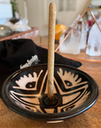 Artisanal Incense Holder - Black + White