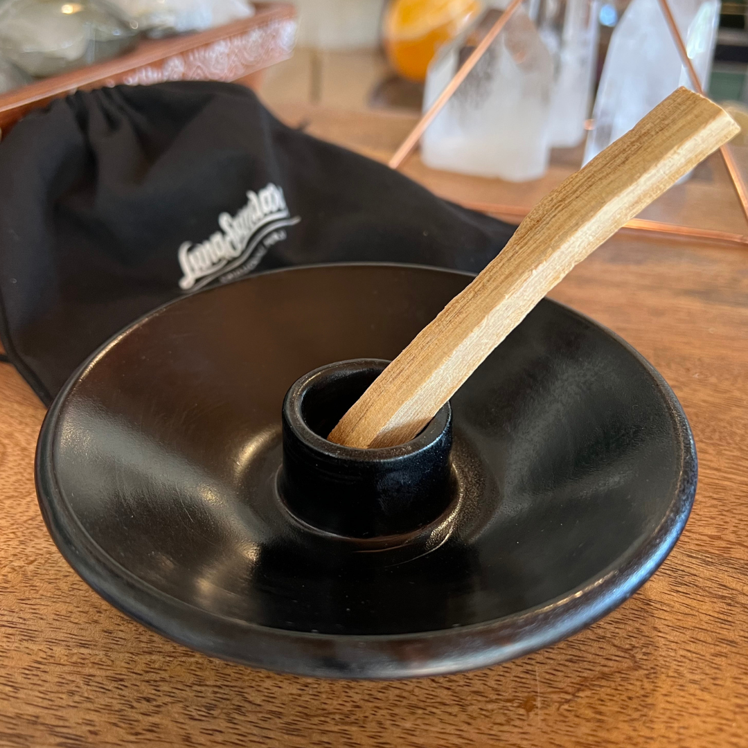 Artisanal Palo Santo Holder - Black