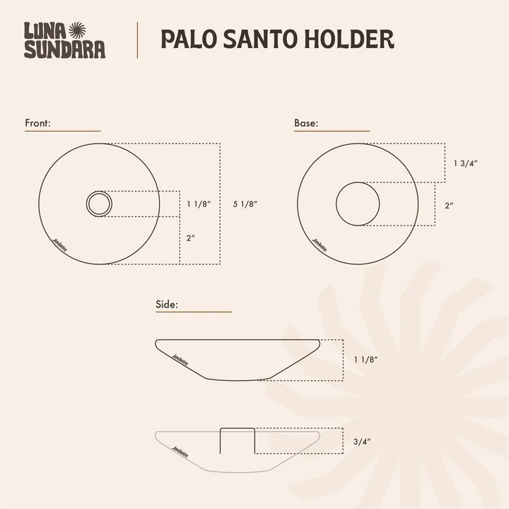 Artisanal Palo Santo Holder - Black + White