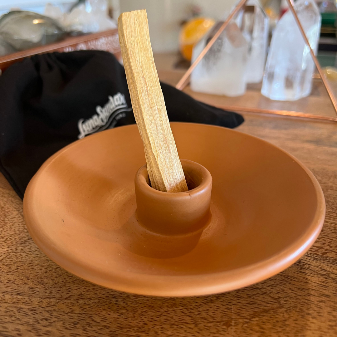 Artisanal Palo Santo Holder - Terracotta