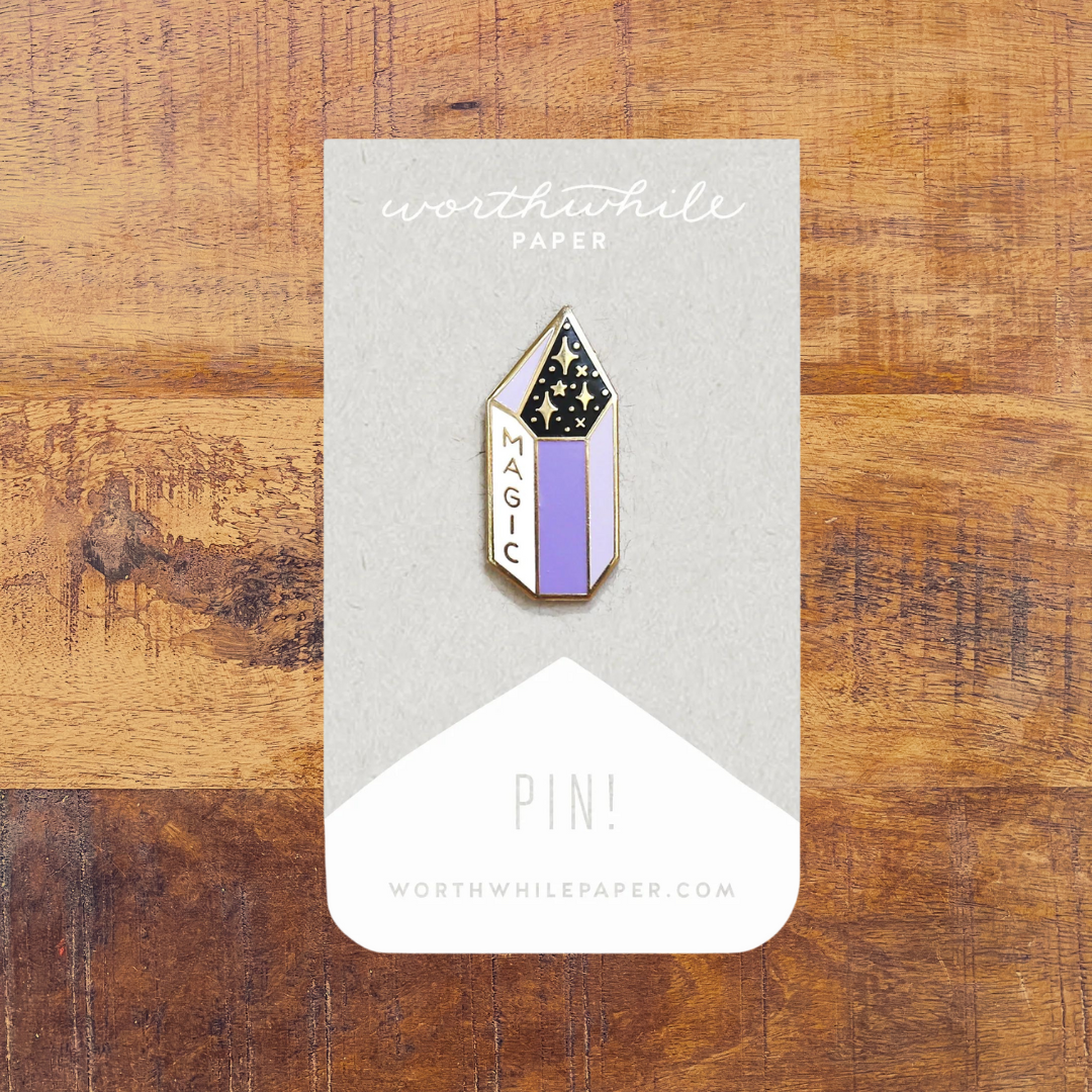 Magic Amethyst Crystal Enamel Pin