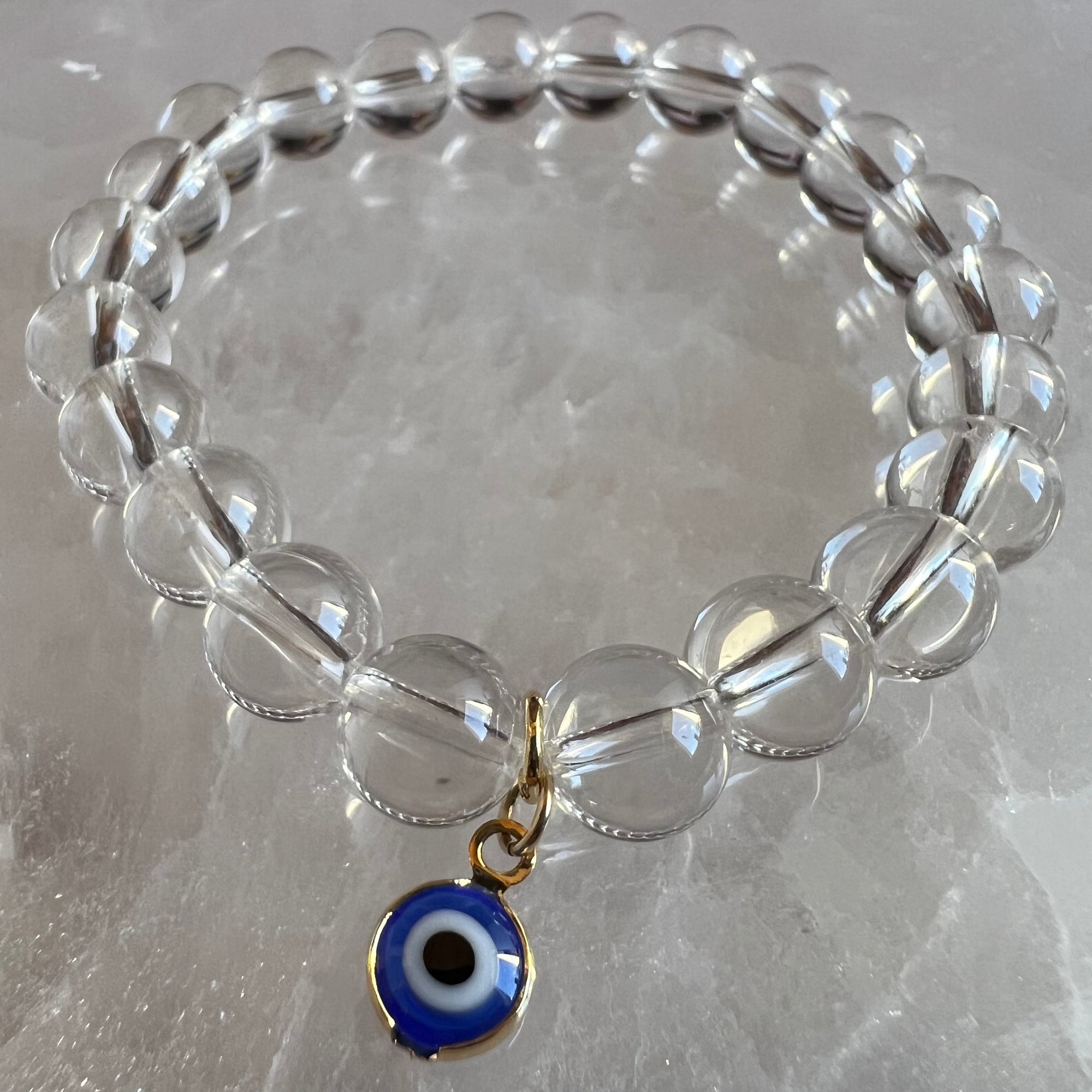 Clear Quartz + Blue Eye Bracelet